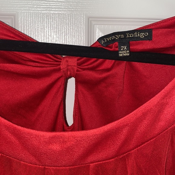 Beautiful red sparkly blouse size 2X *EUC - Picture 5 of 7